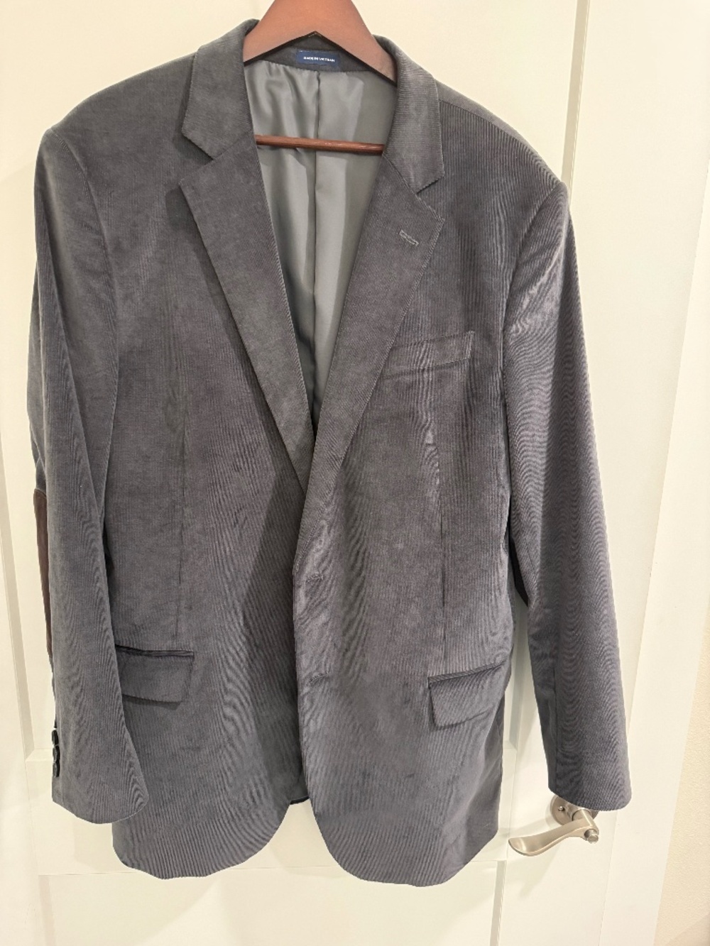 Stafford Mens Classic Fit Stretch Corduroy Blazer Elbow Patch 46 R NWT